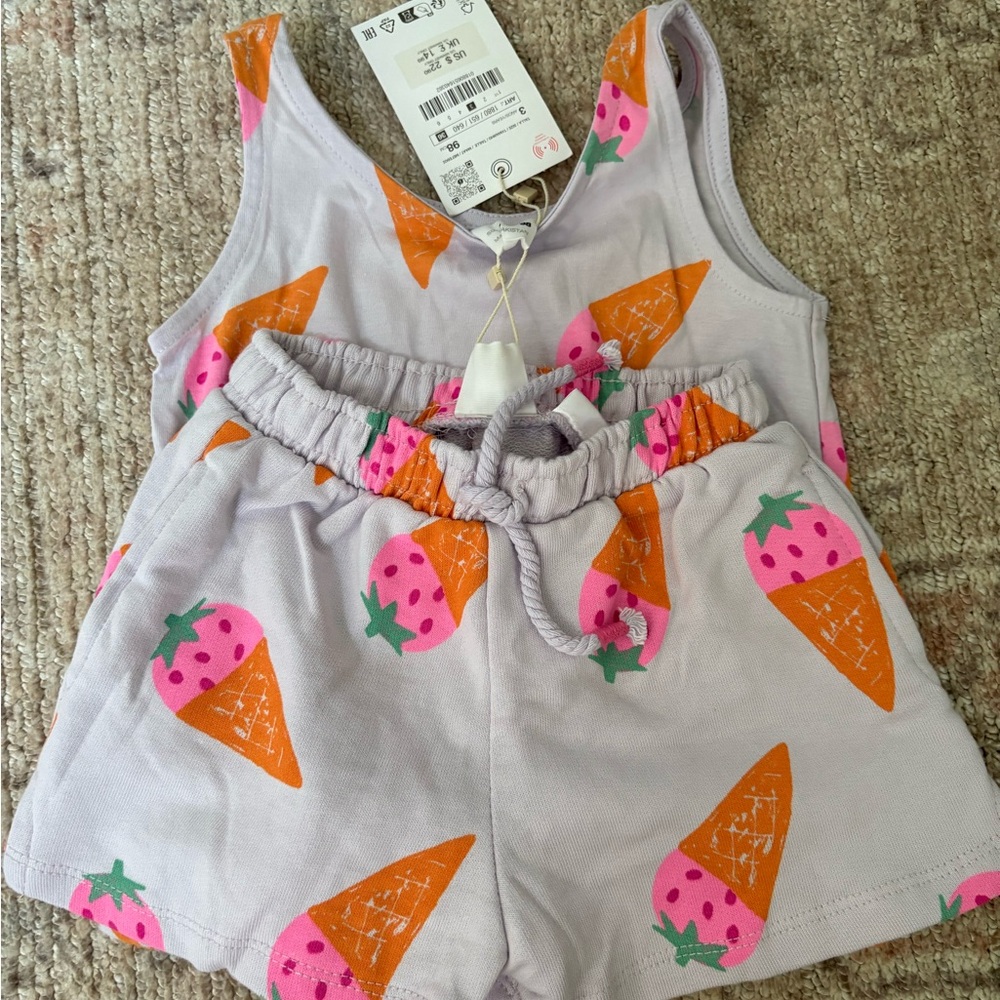 Zara Kids Ice Cream Print Matching Set